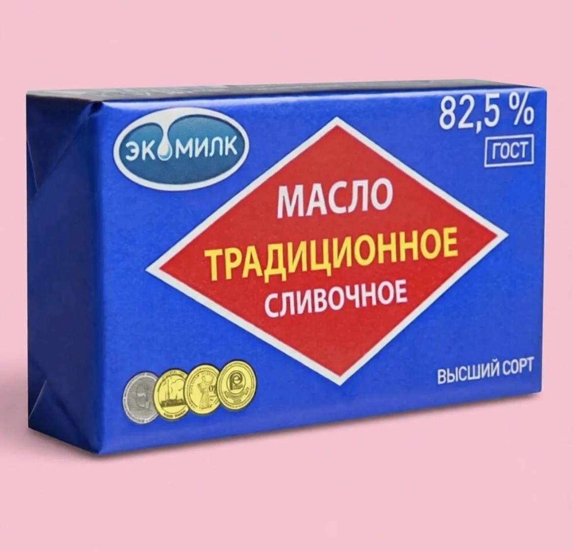 Масло сливочное «Экомилк» Традиционное 82,5%, 330гр